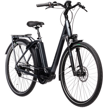 Bicicleta de paseo eléctrica CUBE TOWN HYBRID EXC 500 WAVE Negro 2021 0
